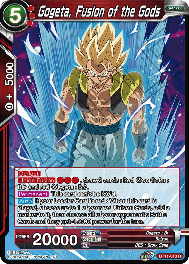 Gogeta Fusion of the Gods Foil BT11-013 Vermilion Bloodline Dragonball Super card