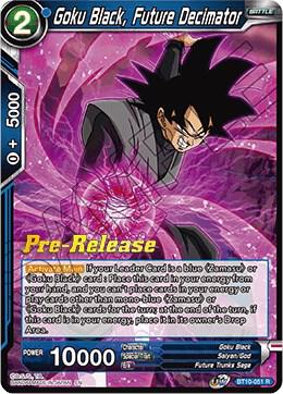 Goku Black Future Decimator BT10-051 Rise of the Unison Warrior Pre-Release Cards Dragonball Super card