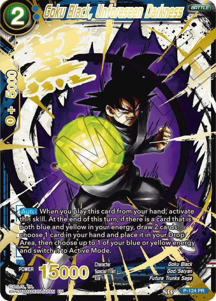 Goku Black Unforeseen Darkness Alternate Art P-124 Special Anniversary Set 2021 Dragonball Super card