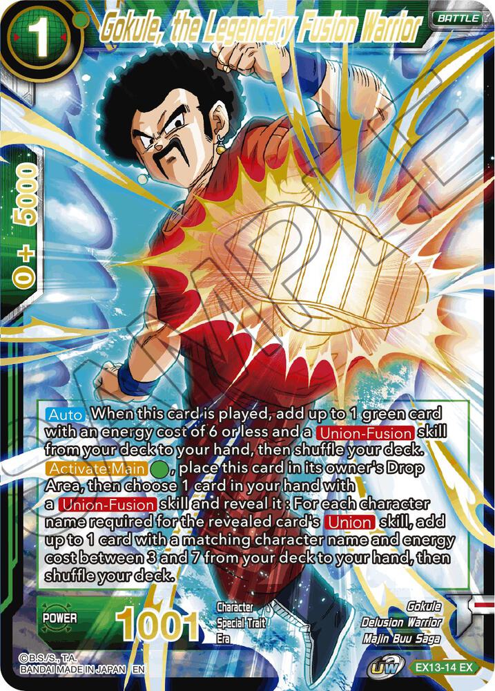 Gokule the Legendary Fusion Warrior Foil EX13-14 Special Anniversary Set 2020 Dragonball Super card