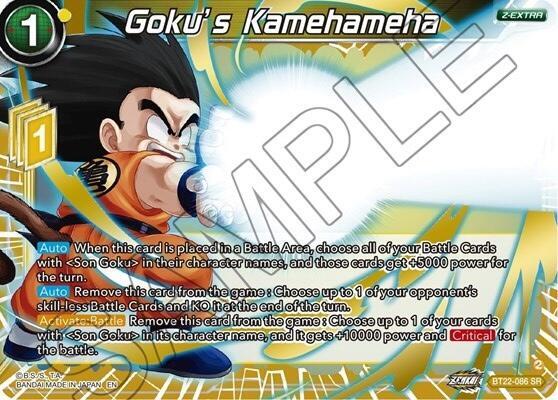 Gokus Kamehameha BT22-086 Critical Blow Dragonball Super card