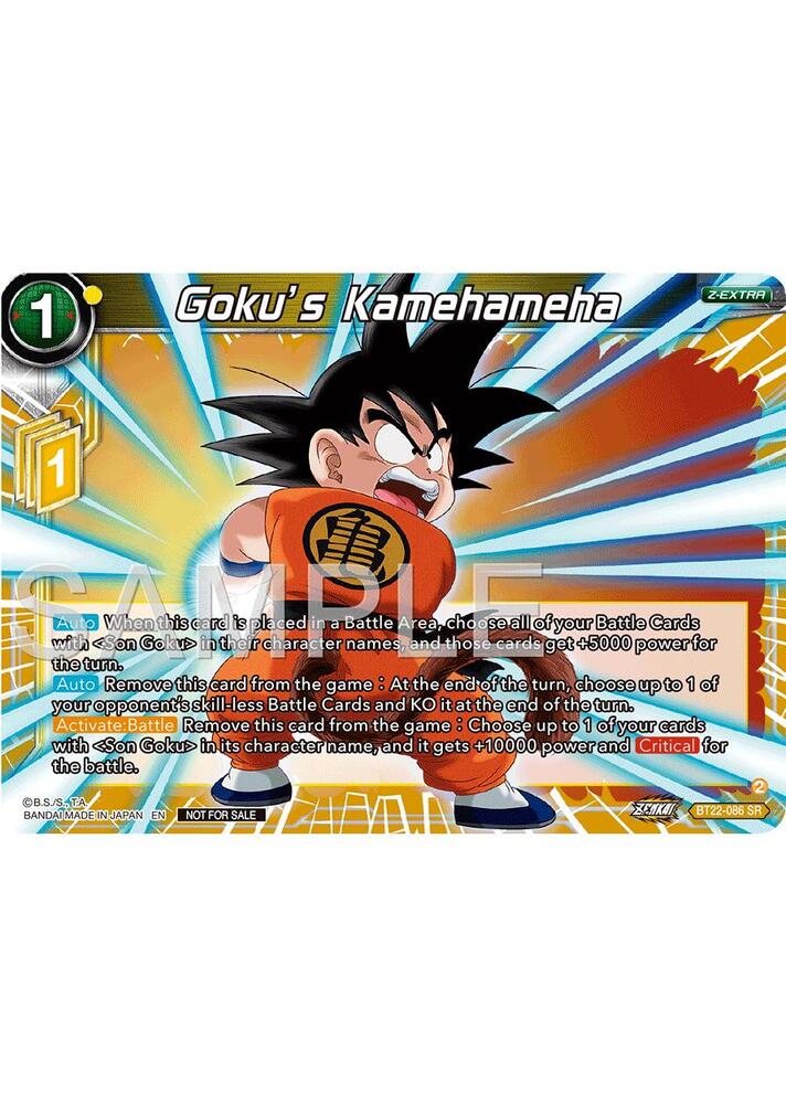 Gokus Kamehameha Championship 2024 Finals Zenkai Pack BT22-086 Tournament Promotion Cards Dragonball Super card