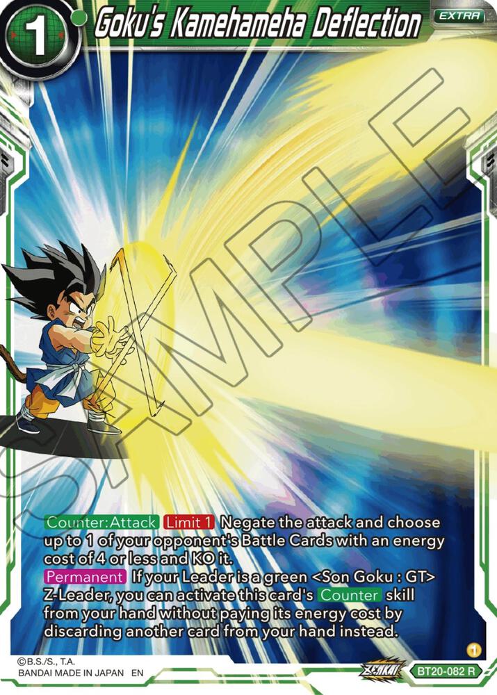 Gokus Kamehameha Deflection Foil BT20-082 Power Absorbed Dragonball Super card