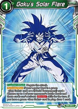 Gokus Solar Flare Foil EB1-36 Battle Evolution Booster Dragonball Super card