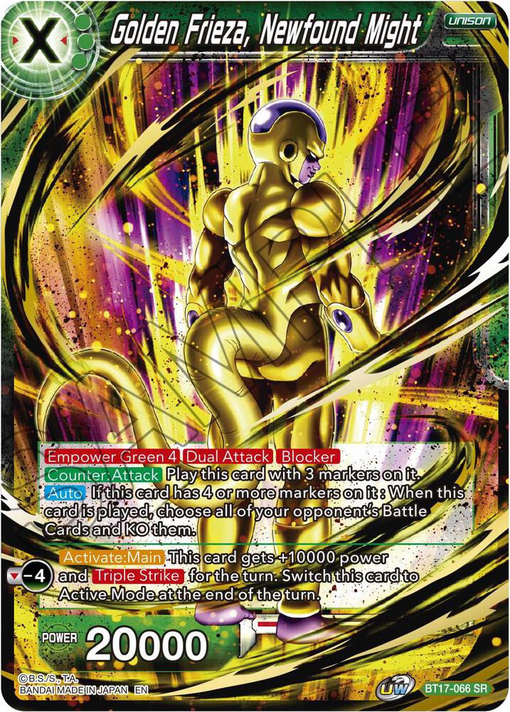 Golden Frieza Newfound Might BT17-066 Ultimate Squad Dragonball Super card