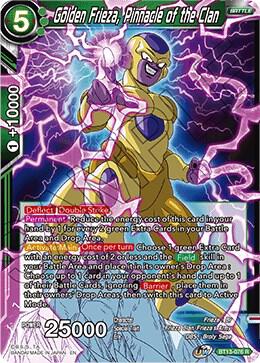 Golden Frieza Pinnacle of the Clan Foil BT13-076 Supreme Rivalry Dragonball Super card