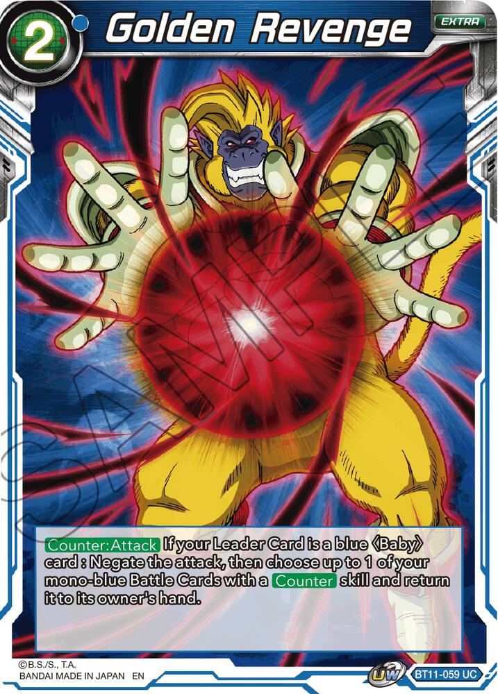 Golden Revenge Foil BT11-059 Vermilion Bloodline Dragonball Super card