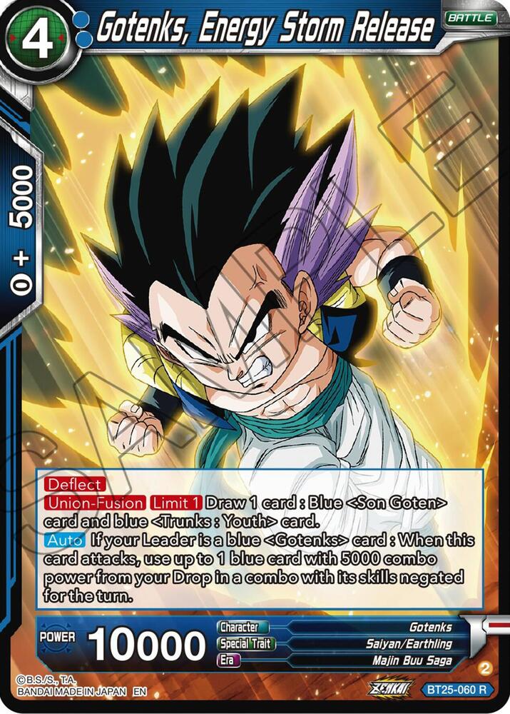 Gotenks Energy Storm Release BT25-060 Legend of the Dragon Balls Dragonball Super card