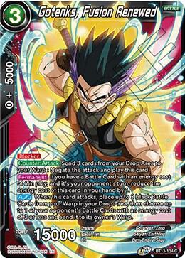 Gotenks Fusion Renewed Foil BT13-134 Supreme Rivalry Dragonball Super card