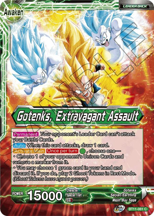 Gotenks Gotenks Extravagant Assault BT11-061 Vermilion Bloodline Dragonball Super card