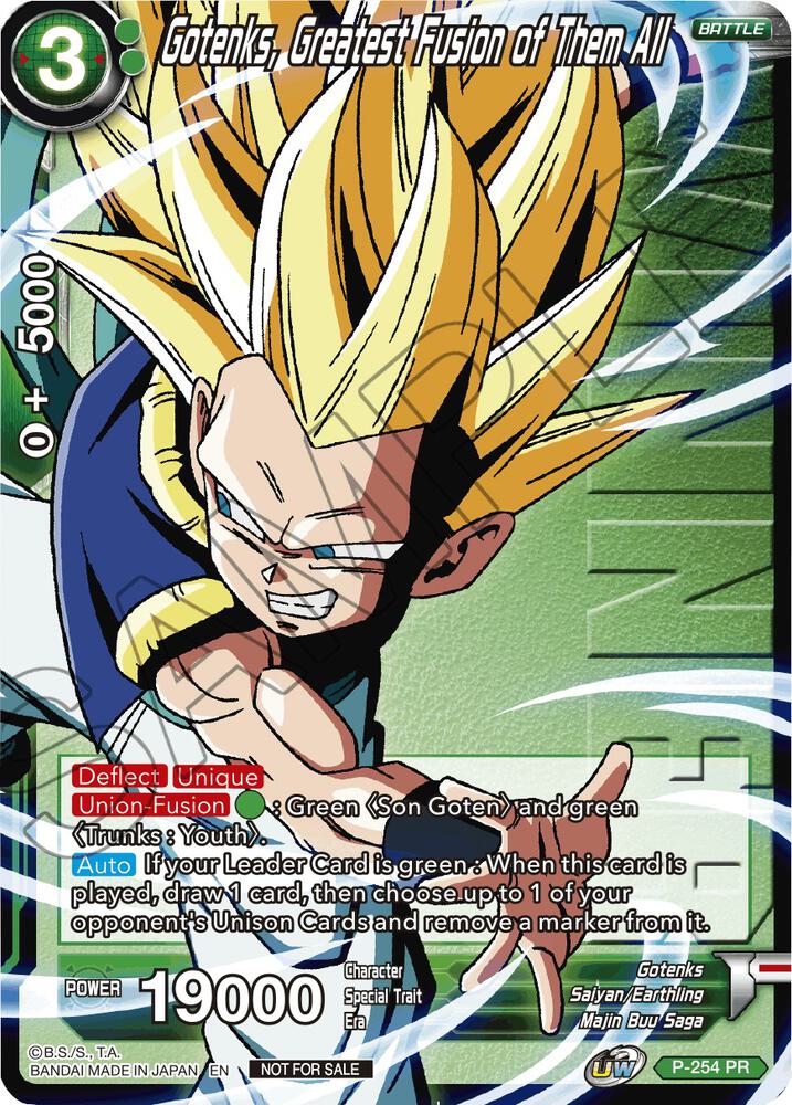 Gotenks Greatest Fusion of Them All Winner Stamped P-254 Tournament Promotion Cards Dragonball Super card