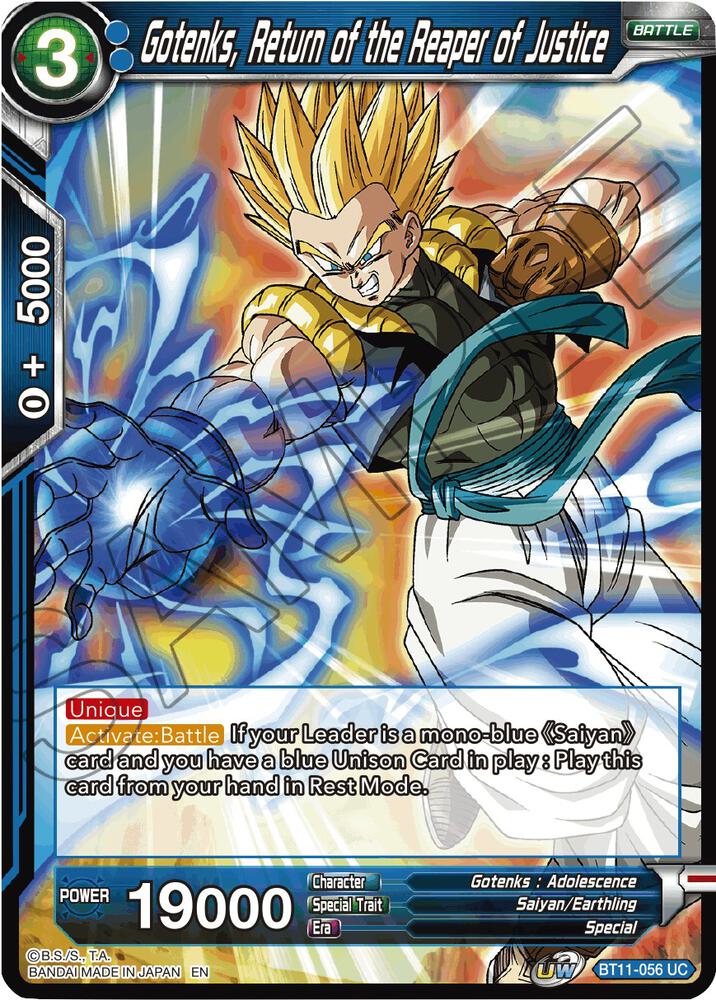 Gotenks Return of the Reaper of Justice BT11-056 Vermilion Bloodline Dragonball Super card