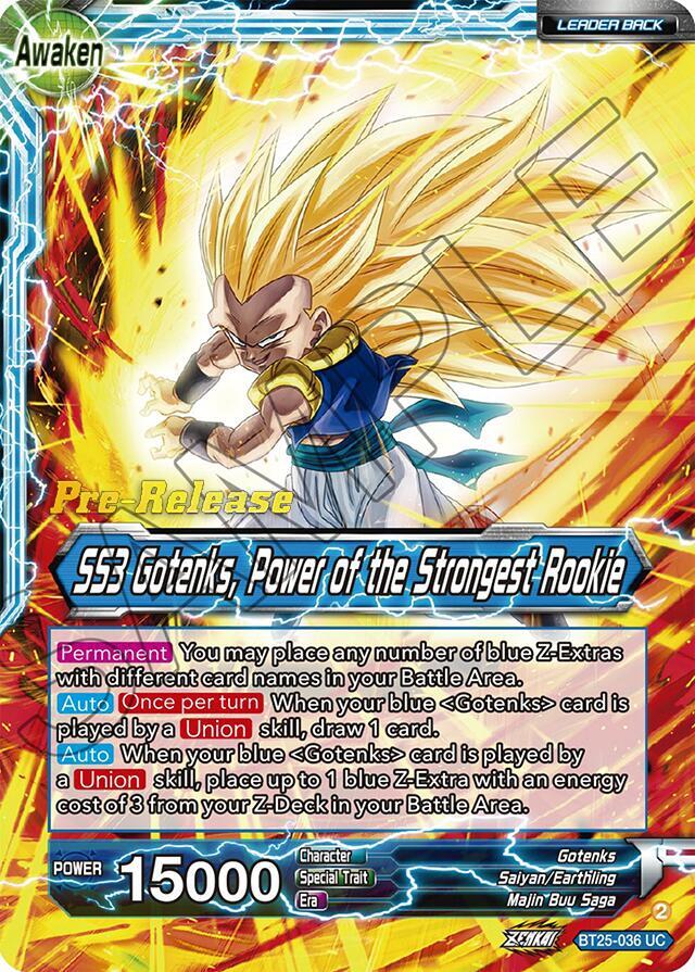 Gotenks SS3 Gotenks Power of the Strongest Rookie BT25-036 Legend of the Dragon Balls Pre-Release Cards Dragonball Super card