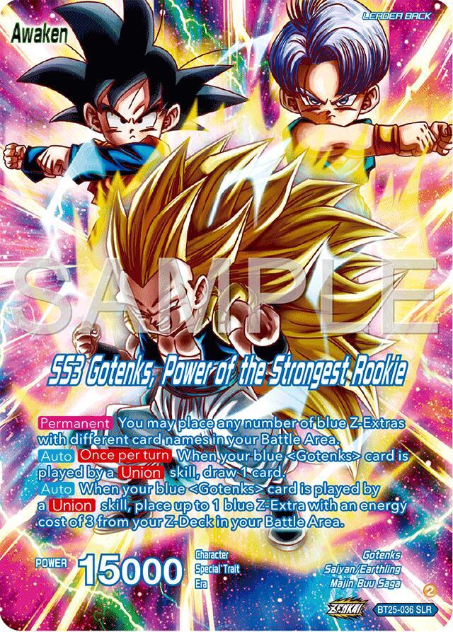 Gotenks SS3 Gotenks Power of the Strongest Rookie SLR BT25-036 Legend of the Dragon Balls Dragonball Super card