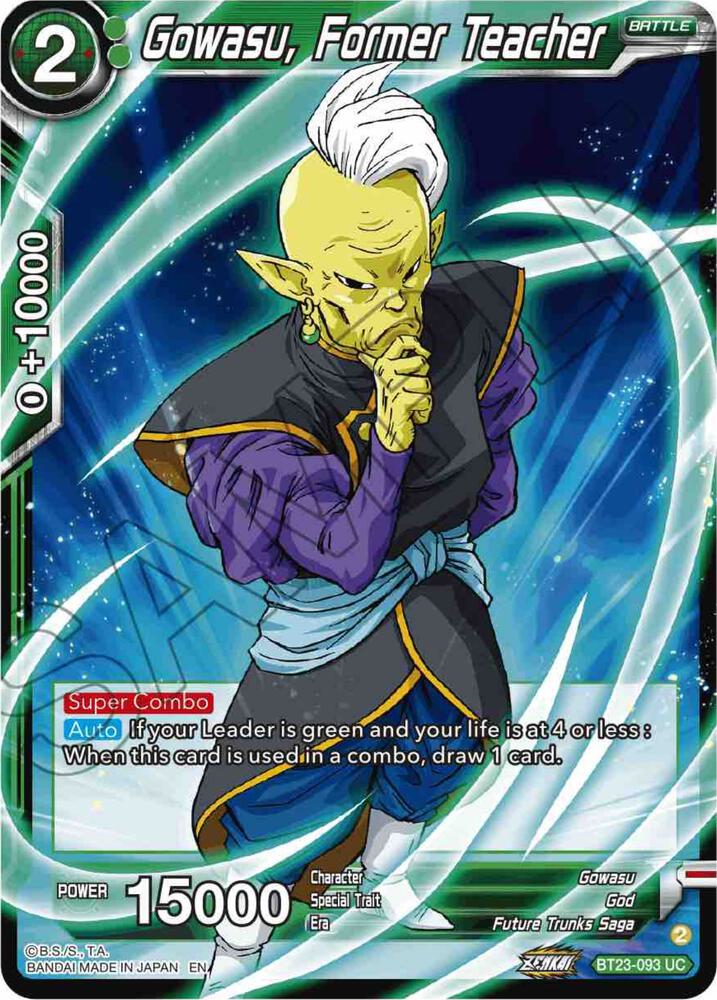 Gowasu Former Teacher Foil BT23-093 Perfect Combination Dragonball Super card