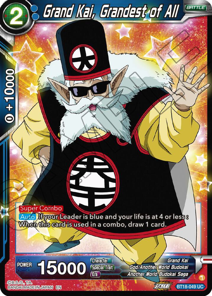 Grand Kai Grandest of All BT18-049 Dawn of the Z-Legends Dragonball Super card