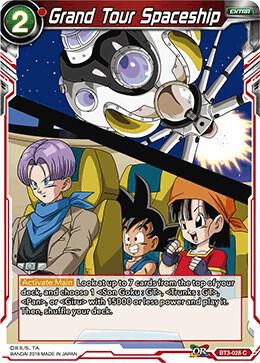 Grand Tour Spaceship BT3-028 Cross Worlds Dragonball Super card