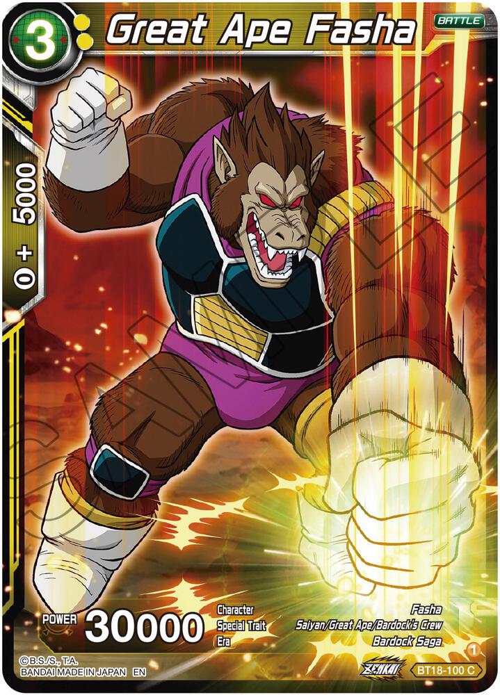 Great Ape Fasha Foil BT18-100 Dawn of the Z-Legends Dragonball Super card