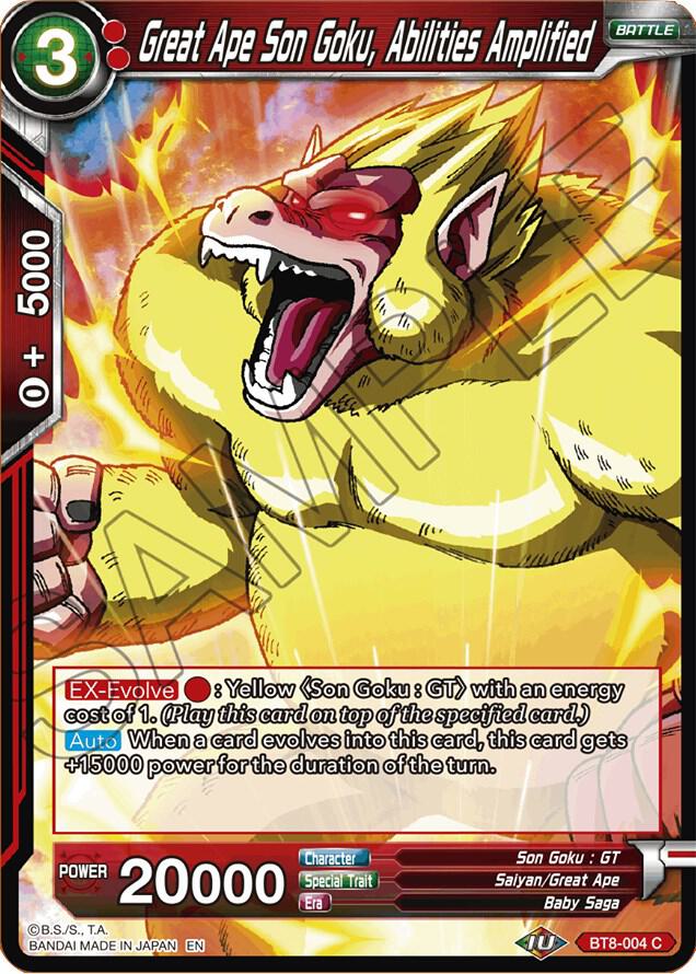 Great Ape Son Goku Abilities Amplified BT8-004 Malicious Machinations Dragonball Super card