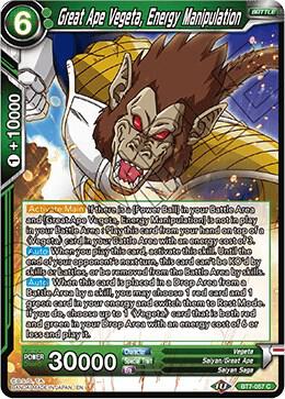 Great Ape Vegeta Energy Manipulation BT7-057 Assault of the Saiyans Dragonball Super card