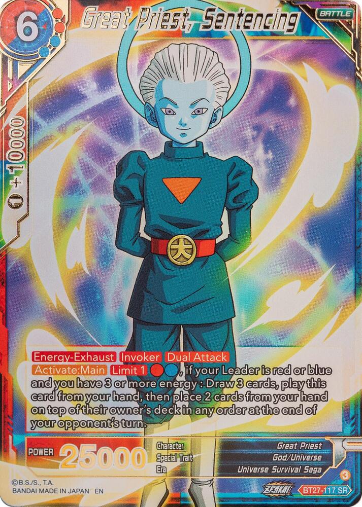 Great Priest Sentencing BT27-117 History of Z Dragonball Super card
