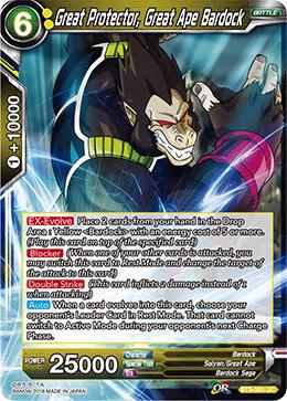 Great Protector Great Ape Bardock BT3-085 Cross Worlds Dragonball Super card