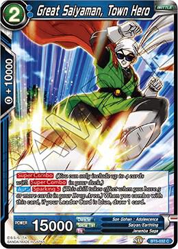 Great Saiyaman Town Hero BT5-032 Miraculous Revival Dragonball Super card