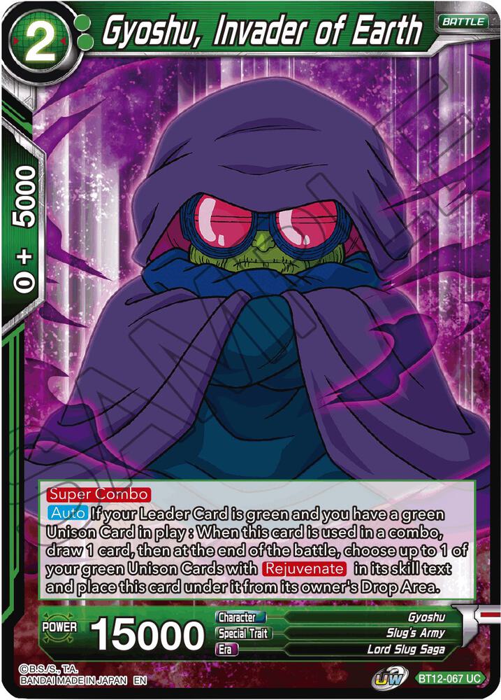 Gyoshu Invader of Earth Foil BT12-067 Vicious Rejuvenation Dragonball Super card