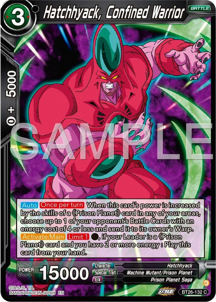 Hatchhyack Confined Warrior BT26-132 Ultimate Advent Dragonball Super card