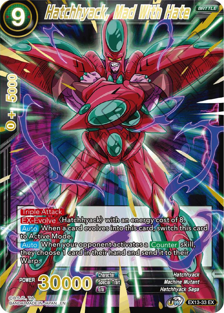 Hatchhyack Mad With Hate Foil EX13-33 Special Anniversary Set 2020 Dragonball Super card