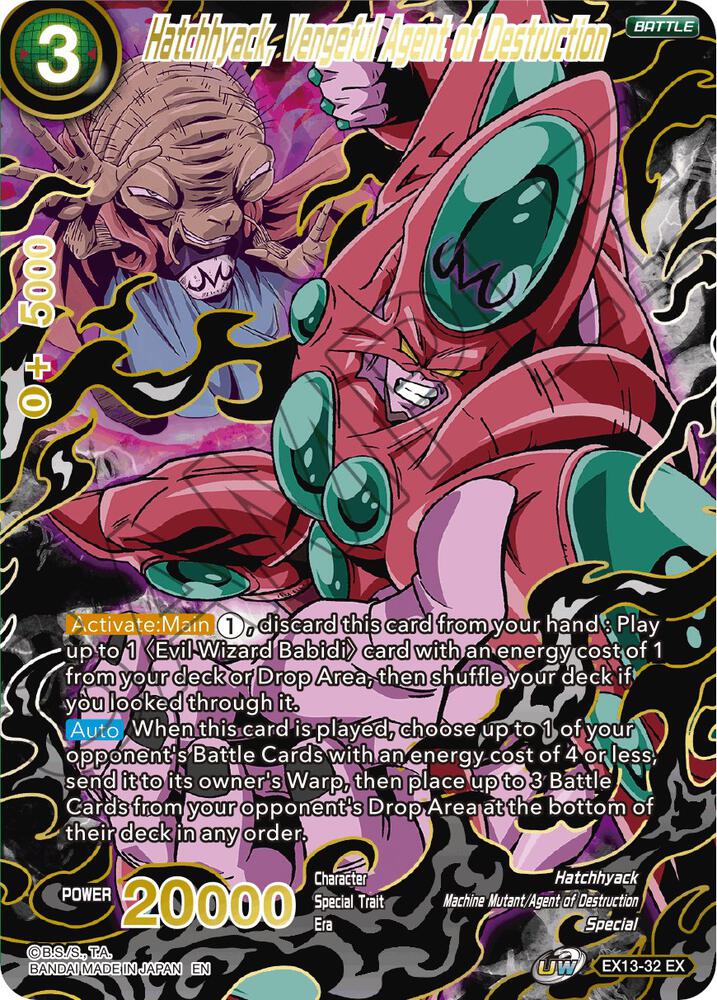 Hatchhyack Vengeful Agent of Destruction EX13-32 Special Anniversary Set 2020 Dragonball Super card