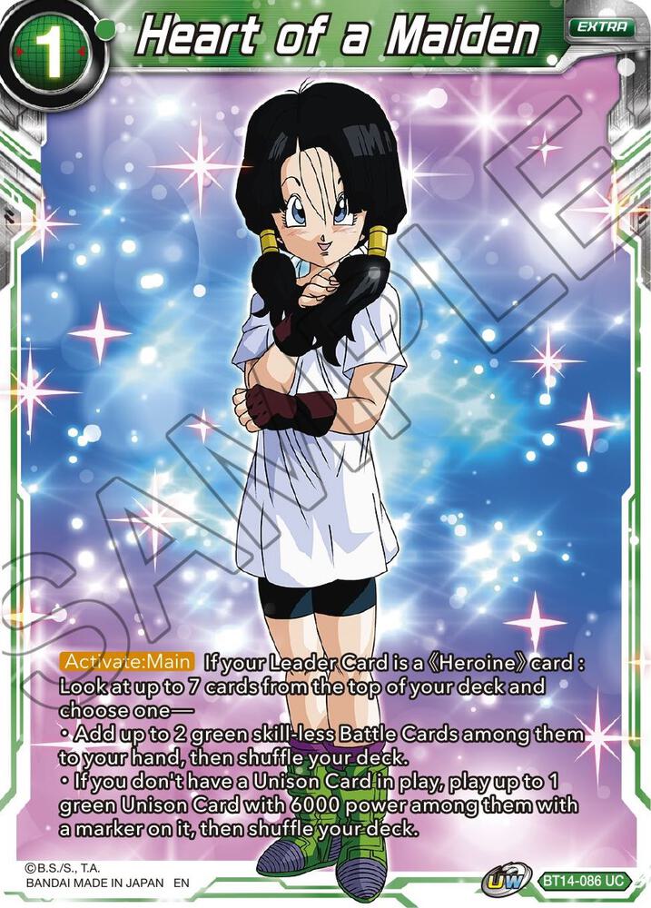 Heart of a Maiden Foil BT14-086 Cross Spirits Dragonball Super card