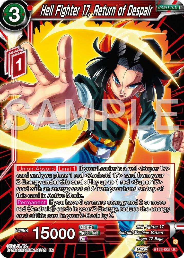 Hell Fighter 17 Return of Despair BT26-005 Ultimate Advent Dragonball Super card