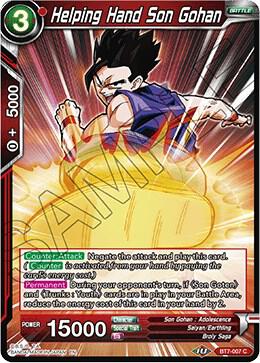 Helping Hand Son Gohan Foil BT7-007 Assault of the Saiyans Dragonball Super card