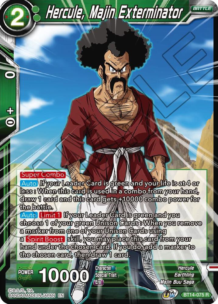 Hercule Majin Exterminator Foil BT14-075 Cross Spirits Dragonball Super card