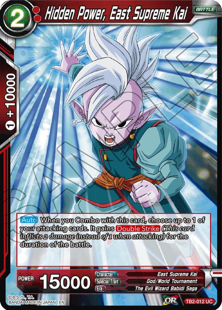 Hidden Power East Supreme Kai Reprint Foil TB2-012 Battle Evolution Booster Dragonball Super card