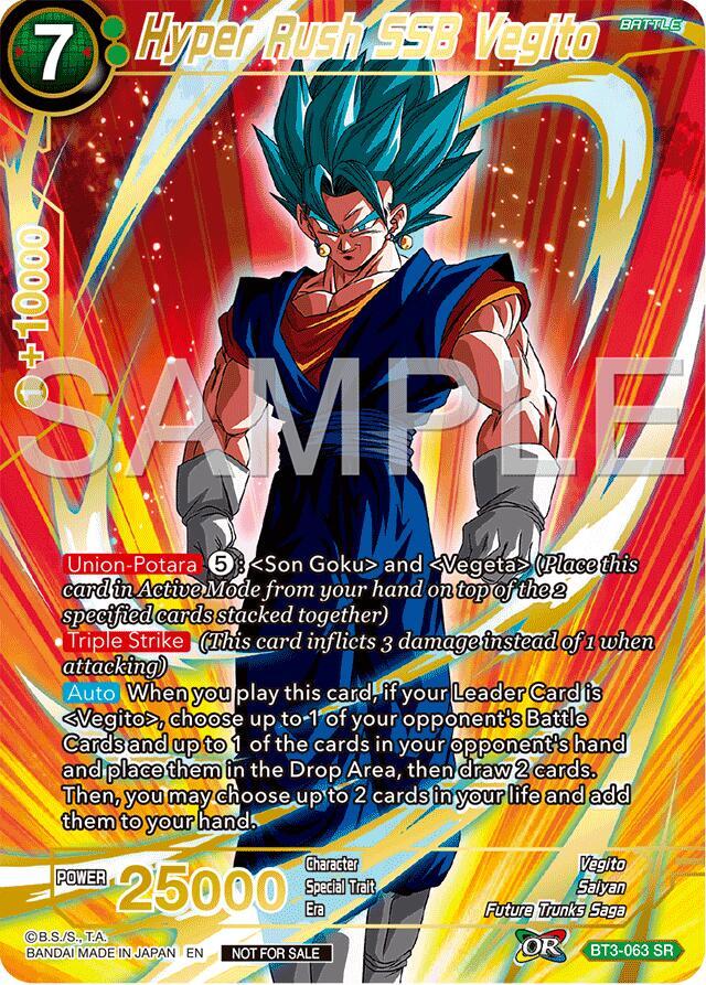 Hyper Rush SSB Vegito Championship 2024 Finals Pack Gold Stamped BT3-063 Tournament Promotion Cards Dragonball Super card