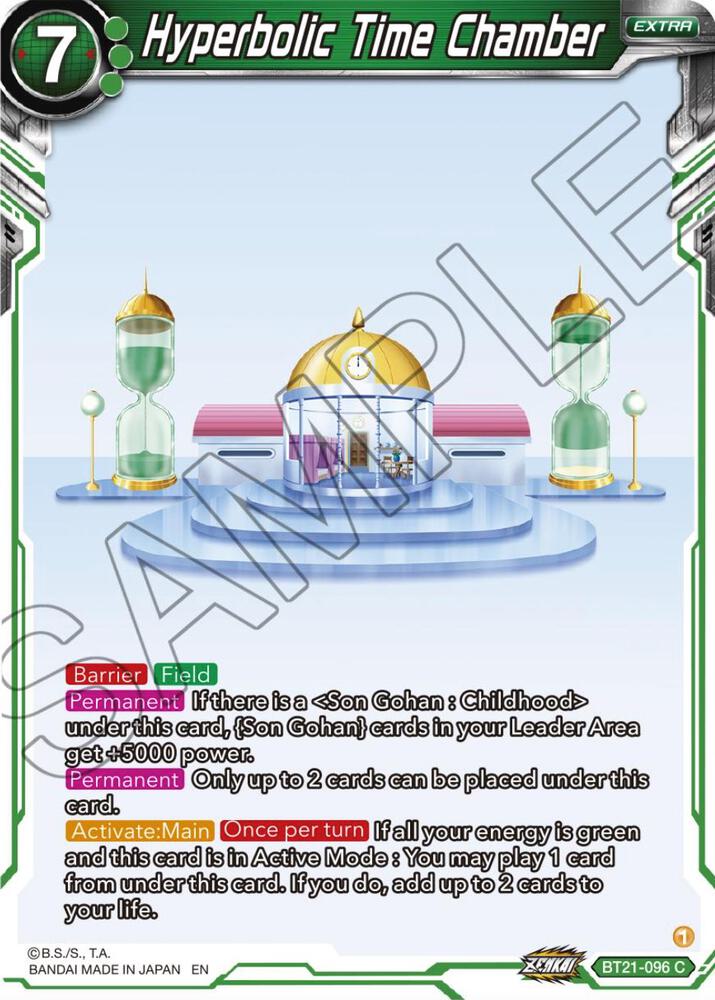 Hyperbolic Time Chamber Foil BT21-096 Wild Resurgence Dragonball Super card