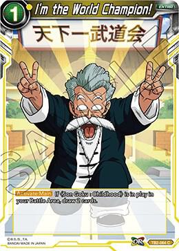 Im the World Champion Foil TB2-064 World Martial Arts Tournament Dragonball Super card