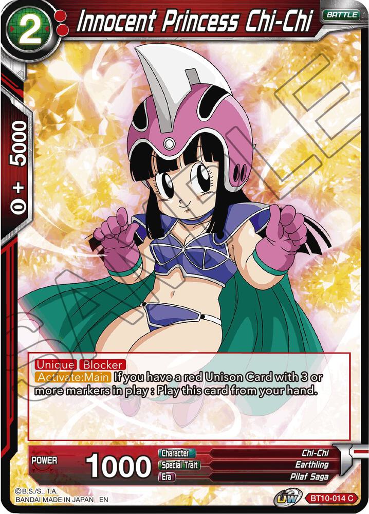 Innocent Princess Chi Chi Foil BT10-014 Rise of the Unison Warrior Dragonball Super card