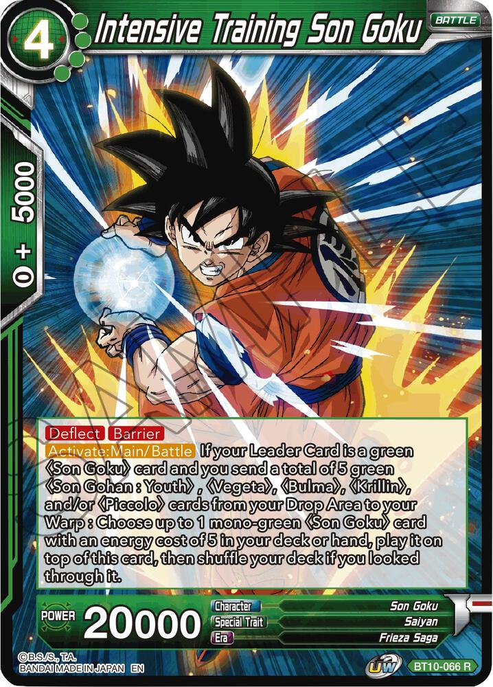 Intensive Training Son Goku Foil BT10-066 Rise of the Unison Warrior Dragonball Super card