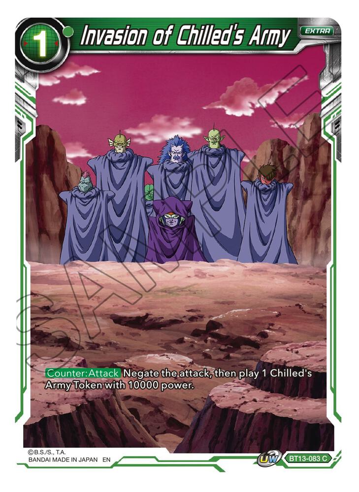 Invasion of Chilleds Army BT13-083 Supreme Rivalry Dragonball Super card