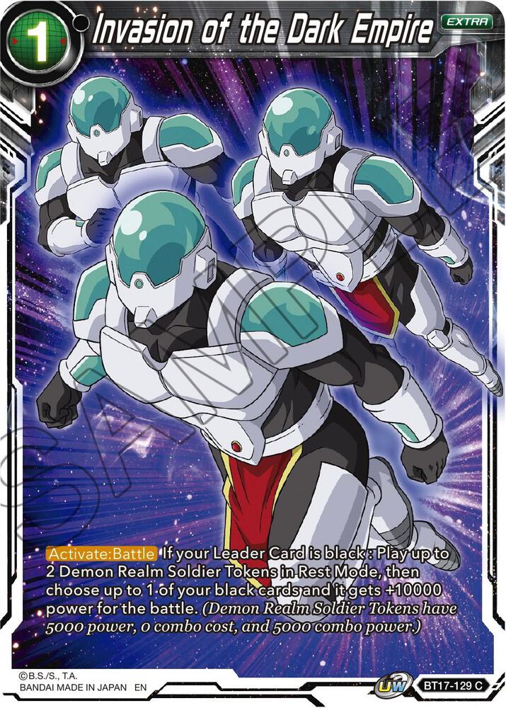 Invasion of the Dark Empire Foil BT17-129 Ultimate Squad Dragonball Super card