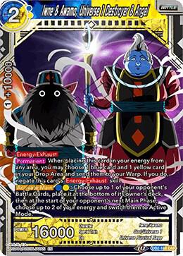 Iwne and Awamo Universe 1 Destroyer and Angel DB2-168 Draft Box 05 - Divine Multiverse Dragonball Super card