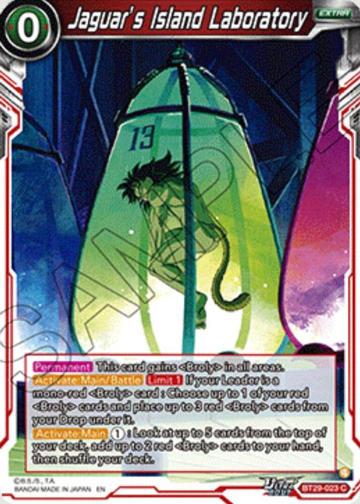Jaguar s Island Laboratory BT29-023 Fearsome Rivals Dragonball Super card