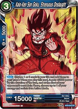 Kaio Ken Son Goku Strenuous Onslaught Foil BT8-025 Malicious Machinations Dragonball Super card