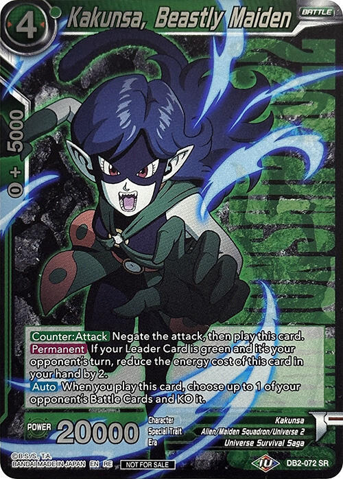 Kakunsa Beastly Maiden Championship 2022 Celebration Pack DB2-072 Promotion Cards Dragonball Super card