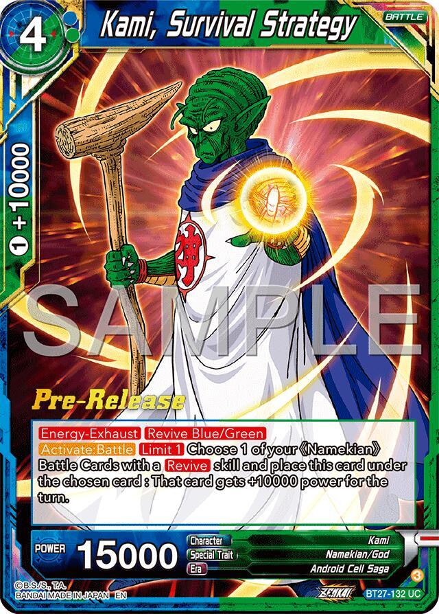 Kami Survival Strategy BT27-132 History of Z Pre-Release Cards Dragonball Super card