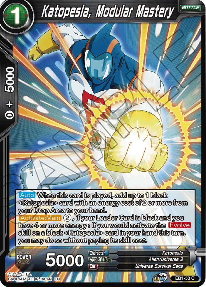 Katopesla Modular Mastery EB1-53 Battle Evolution Booster Dragonball Super card