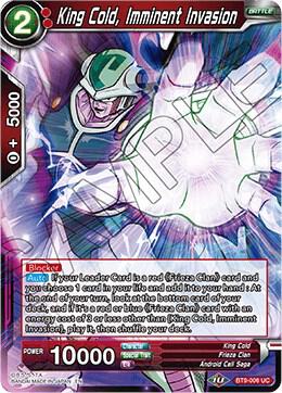 King Cold Imminent Invasion Foil BT9-006 Universal Onslaught Dragonball Super card